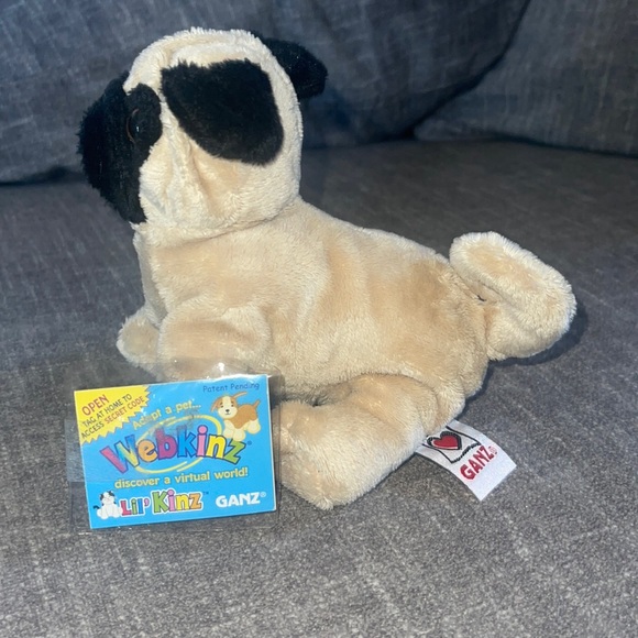 LIL’ Kinz WEBKINZ Ganz PUG HS105 hang & but Tag No Code plush stuffed animal - Picture 5 of 11